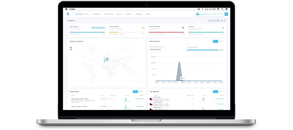 Retailys: screen aplikace