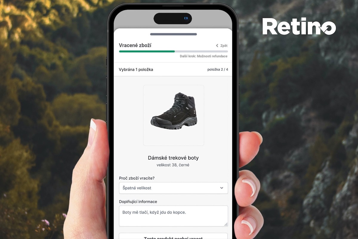 Retino widget mockup (mobile)